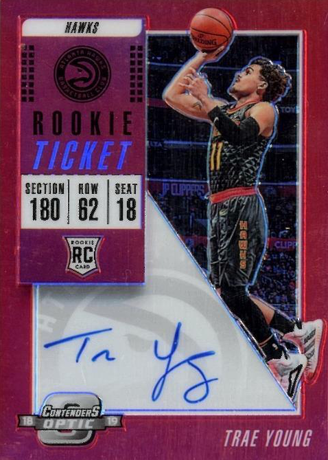 Trae Young RC Auto Cornerstones トレイ・ヤング 2018-19 Cornerstones Trae Young Crystal Rookie Quad Patch